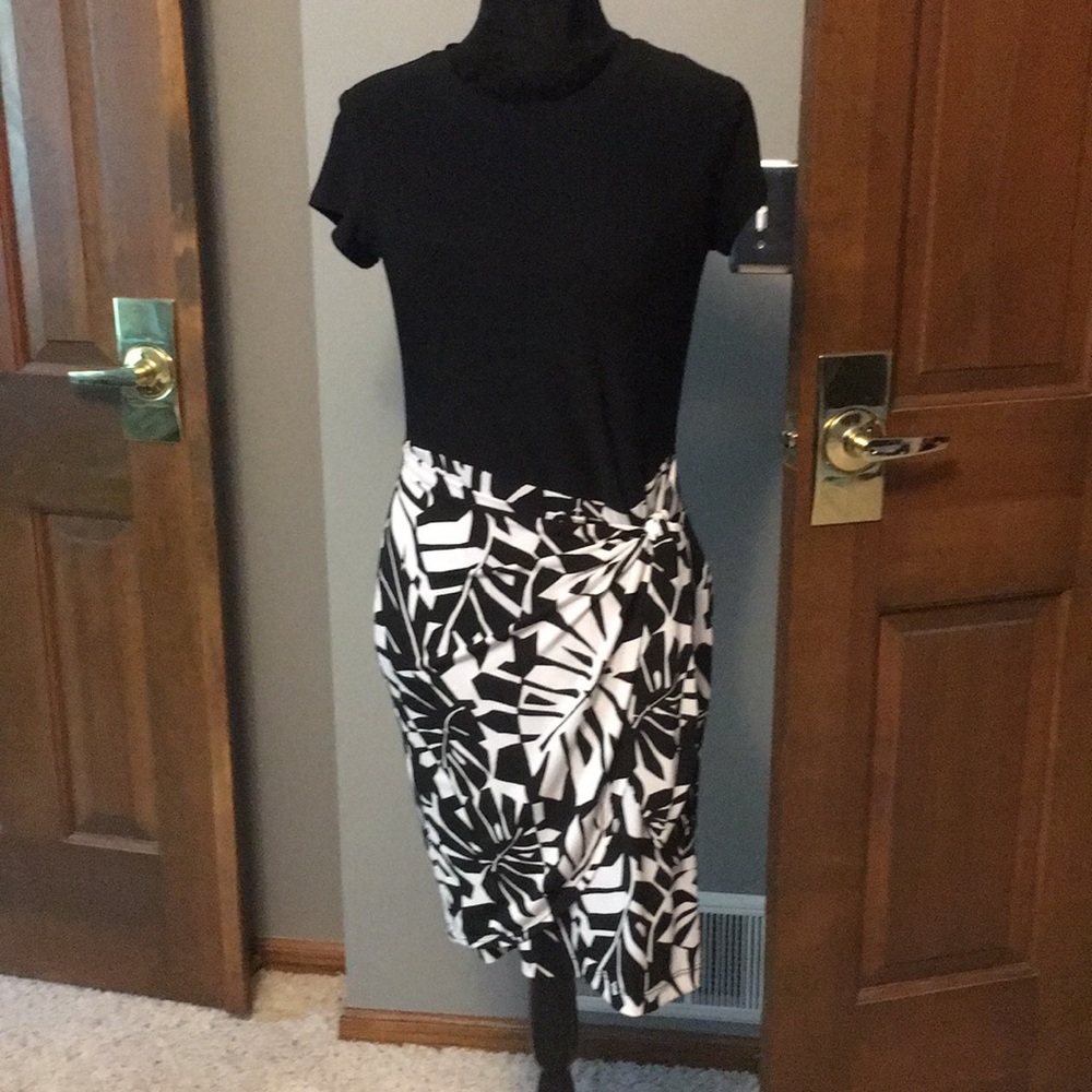 Coldwater Creek tropical wrap dress